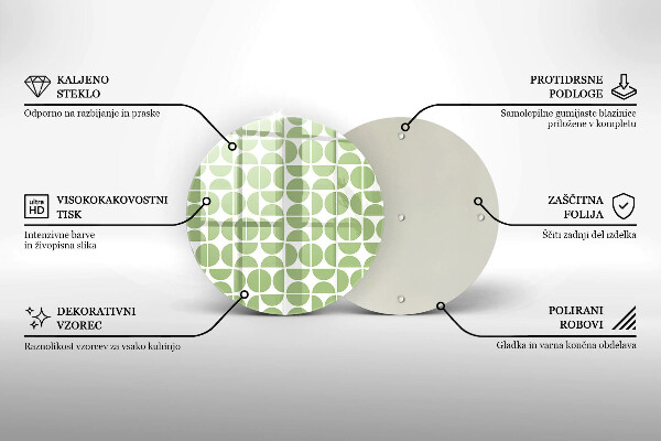 Deska kuchenna szklana Wzór boho kształty