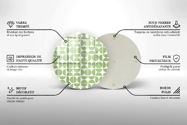 Deska kuchenna szklana Wzór boho kształty