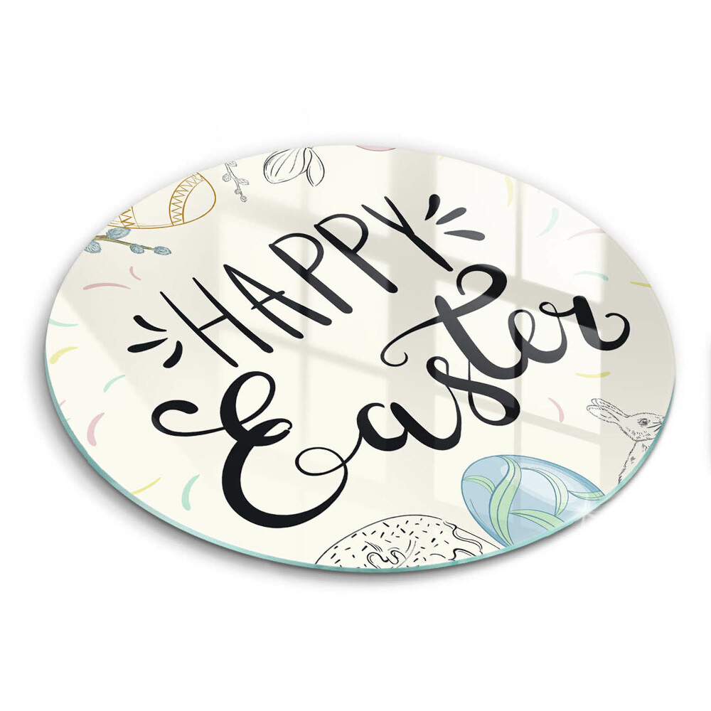 Deska kuchenna szklana Napis Happy Easter