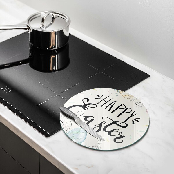 Deska kuchenna szklana Napis Happy Easter