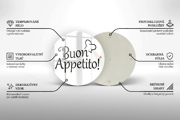 Deska kuchenna szklana Napis Buon Appetito!