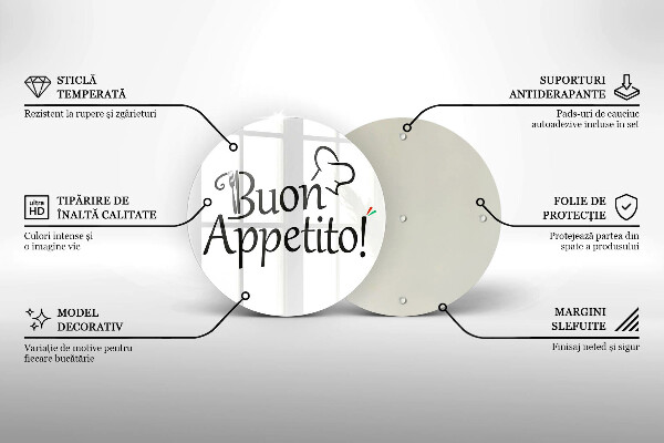 Deska kuchenna szklana Napis Buon Appetito!