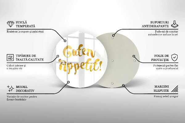 Deska kuchenna szklana Napis Guten Appetit!
