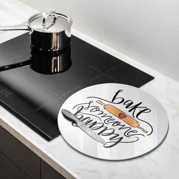 Deska kuchenna szklana Bake someone happy