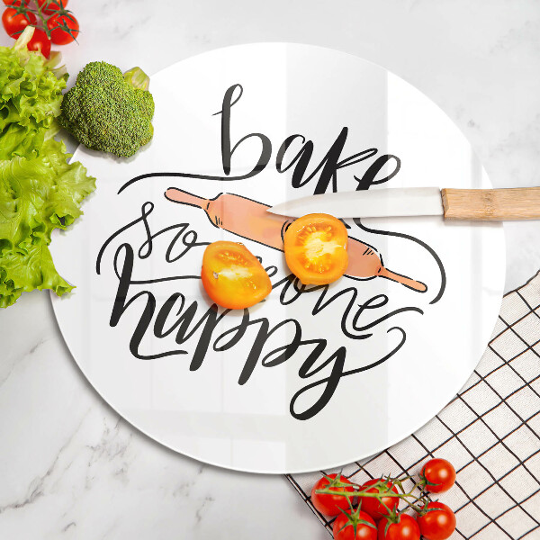 Deska kuchenna szklana Bake someone happy