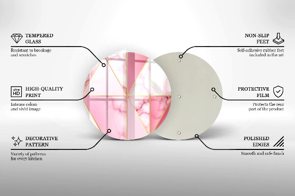 Deska kuchenna szklana Geometryczny marmur