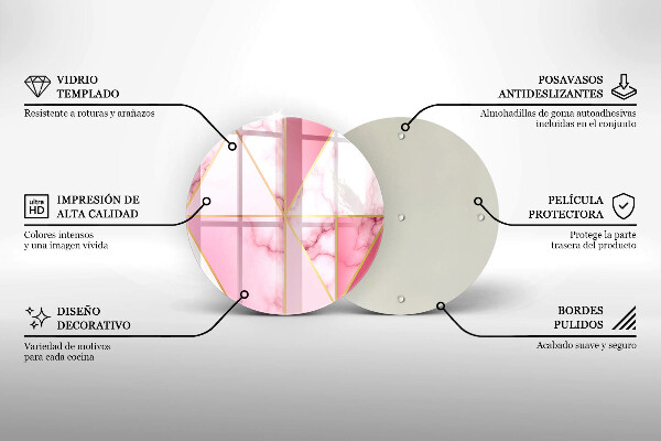 Deska kuchenna szklana Geometryczny marmur