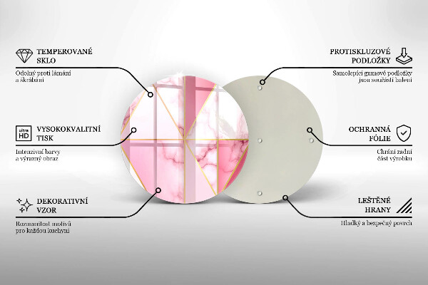 Deska kuchenna szklana Geometryczny marmur
