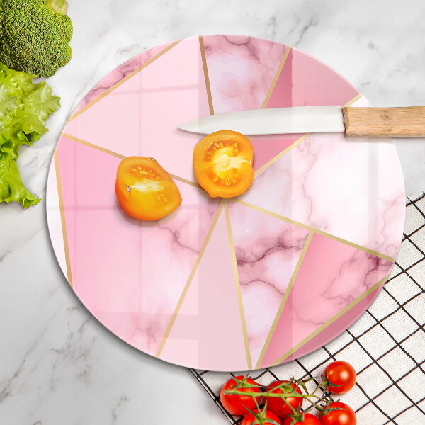 Deska kuchenna szklana Geometryczny marmur