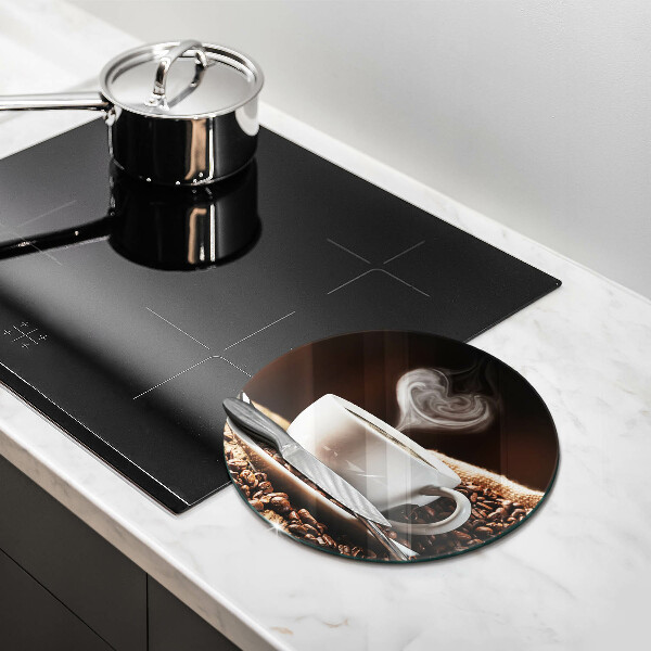 Deska kuchenna szklana Kawa i filiżanka