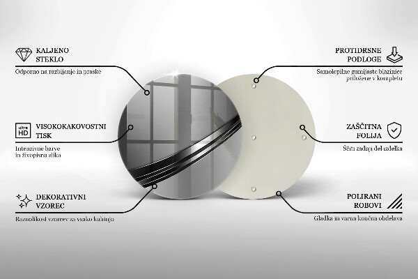 Deska kuchenna szklana Metalowa abstrakcja