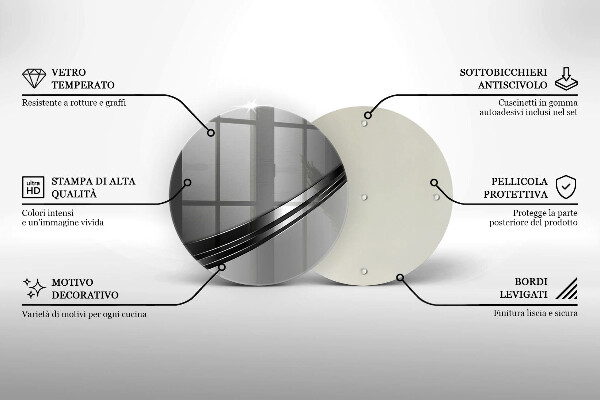 Deska kuchenna szklana Metalowa abstrakcja