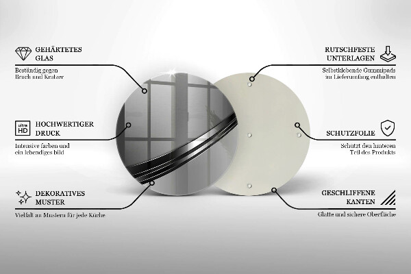 Deska kuchenna szklana Metalowa abstrakcja