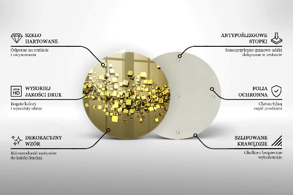 Deska kuchenna szklana Abstrakcja geometria 3D