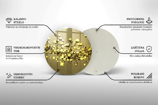 Deska kuchenna szklana Abstrakcja geometria 3D