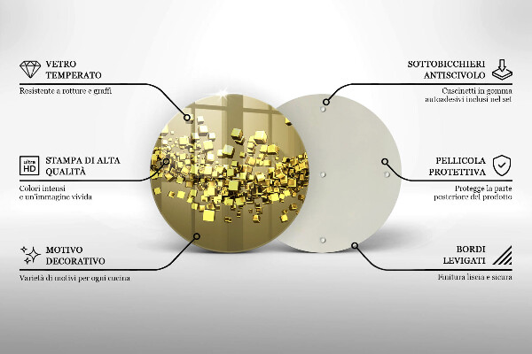 Deska kuchenna szklana Abstrakcja geometria 3D