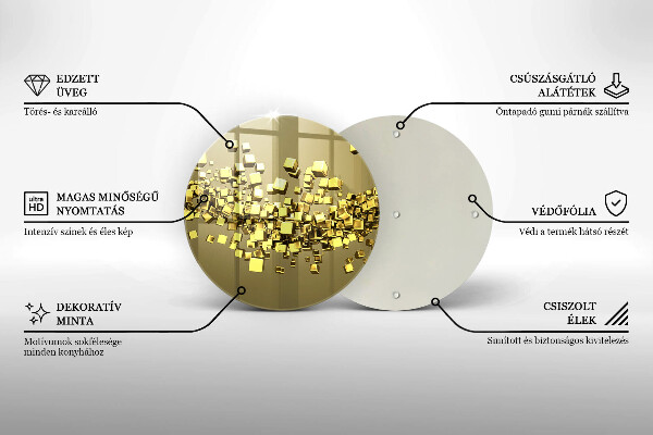 Deska kuchenna szklana Abstrakcja geometria 3D
