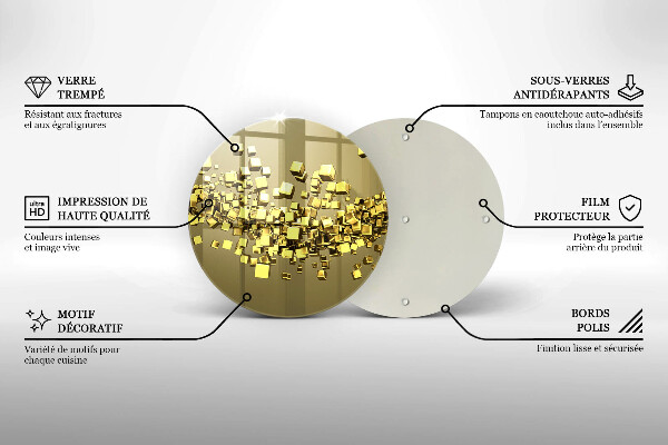 Deska kuchenna szklana Abstrakcja geometria 3D