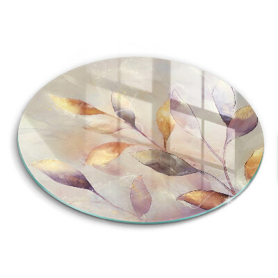 Deska kuchenna szklana Malowane boho liście