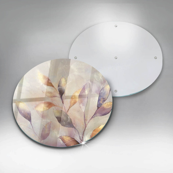 Deska kuchenna szklana Malowane boho liście