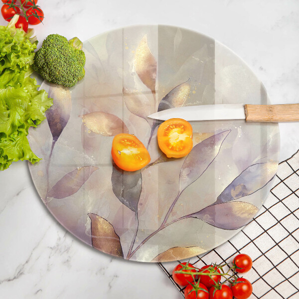 Deska kuchenna szklana Malowane boho liście