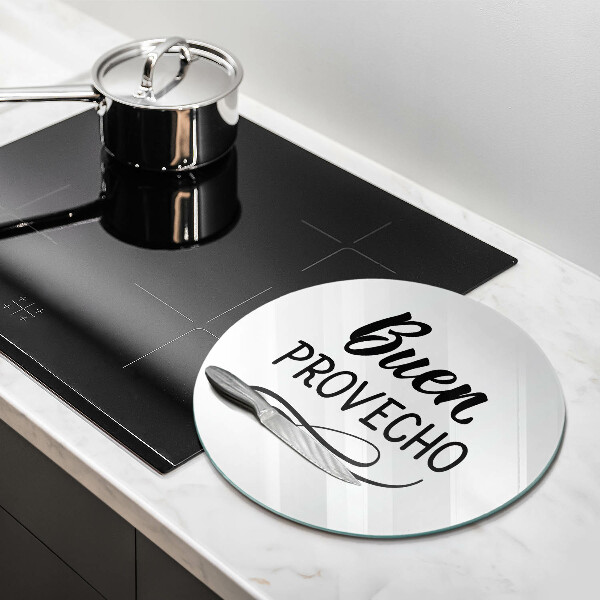 Deska kuchenna szklana Napis Buen provecho