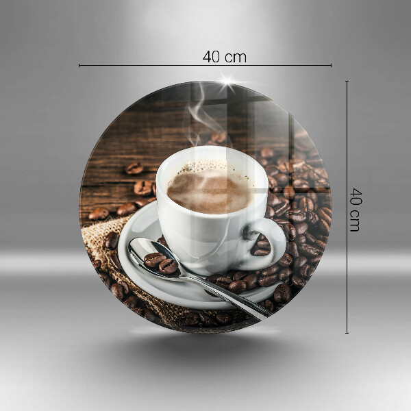Deska kuchenna szklana Filiżanka i ziarna kawy
