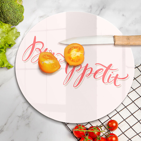 Deska kuchenna szklana Kuchenny napis Bon Appetit
