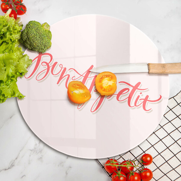 Deska kuchenna szklana Kuchenny napis Bon Appetit