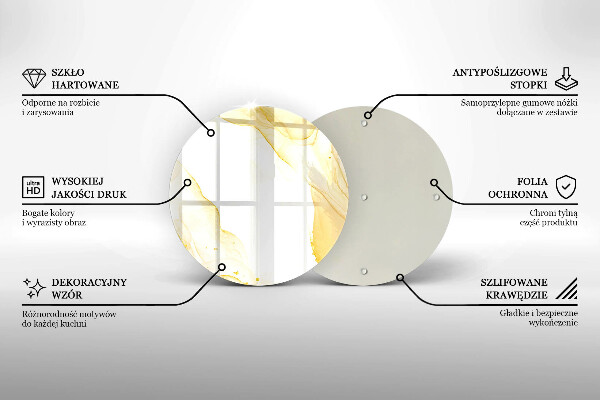 Deska kuchenna szklana Złota abstrakcja