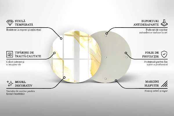 Deska kuchenna szklana Złota abstrakcja