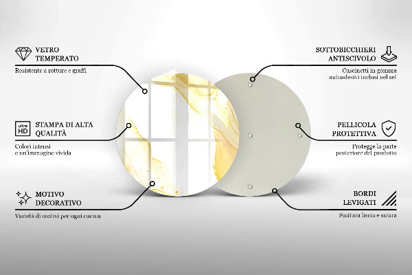 Deska kuchenna szklana Złota abstrakcja