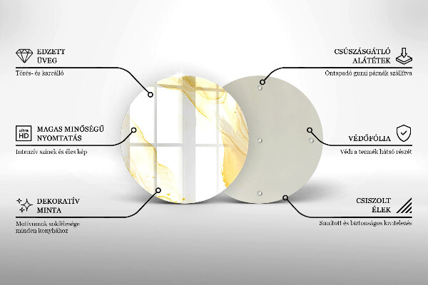 Deska kuchenna szklana Złota abstrakcja