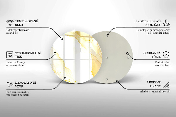 Deska kuchenna szklana Złota abstrakcja