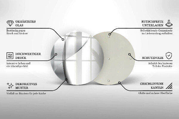 Deska kuchenna szklana Srebrna abstrakcja metalu