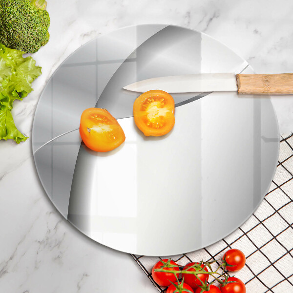 Deska kuchenna szklana Srebrna abstrakcja metalu