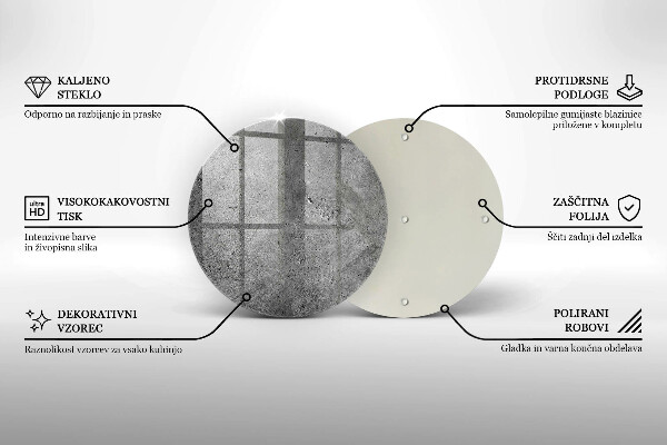 Deska kuchenna szklana Beton kamień tekstura