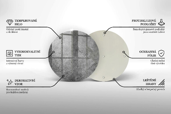 Deska kuchenna szklana Beton kamień tekstura