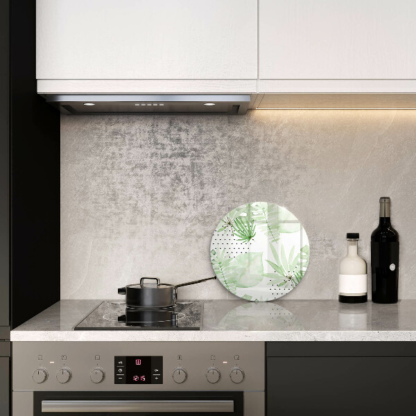 Deska kuchenna szklana Akwarelowe liście