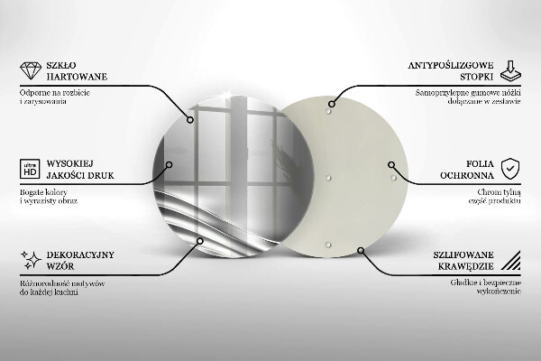 Deska kuchenna szklana Metalowa struktura