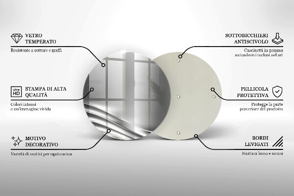 Deska kuchenna szklana Metalowa struktura