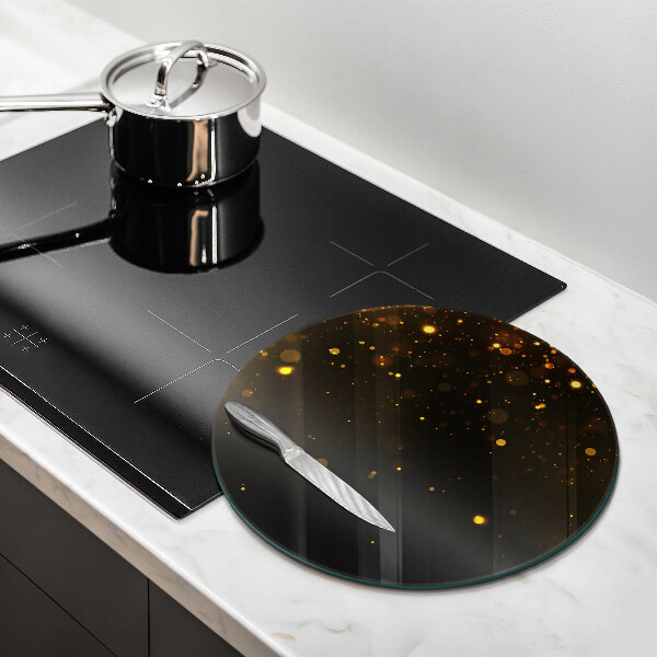 Deska kuchenna szklana Złoty brokat