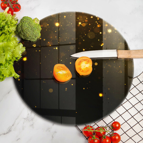 Deska kuchenna szklana Złoty brokat