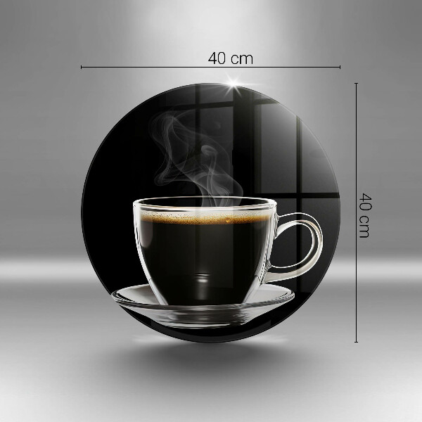 Deska kuchenna szklana Szklanka gorącej kawy
