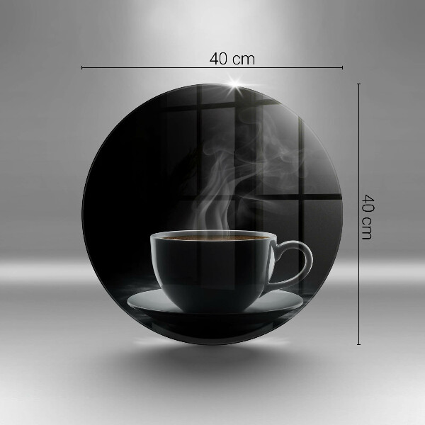 Deska kuchenna szklana Gorąca filiżanka kawy