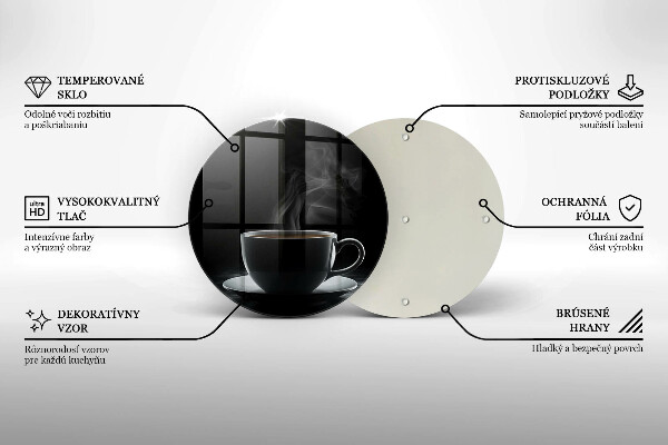 Deska kuchenna szklana Gorąca filiżanka kawy