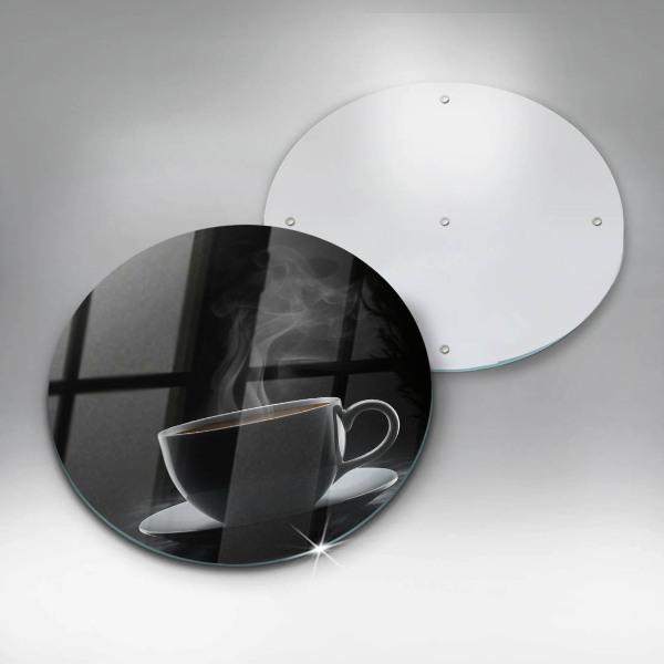 Deska kuchenna szklana Gorąca filiżanka kawy