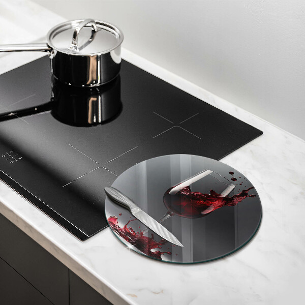 Deska kuchenna szklana Czerwone wino w kieliszku