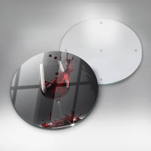 Deska kuchenna szklana Czerwone wino w kieliszku