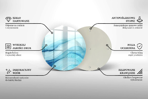 Deska kuchenna szklana Abstrakcyjne fale